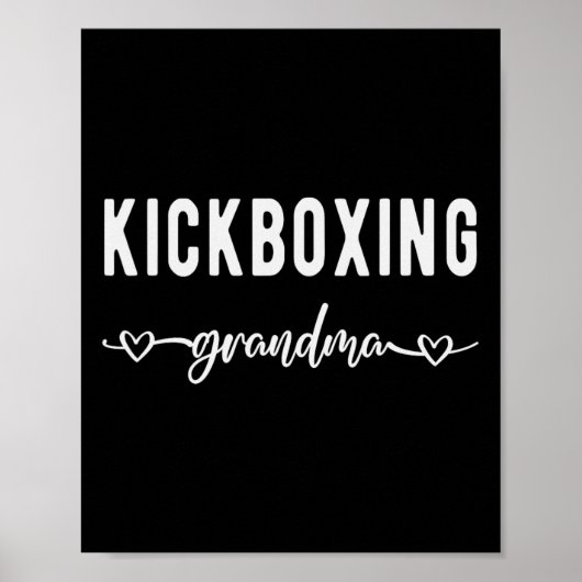Poster Grand-mère de kickboxing fière Grand-mère de kickb (Devant)