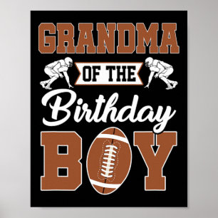 Poster Grand-Mère De La Famille De Fête De Football Boy