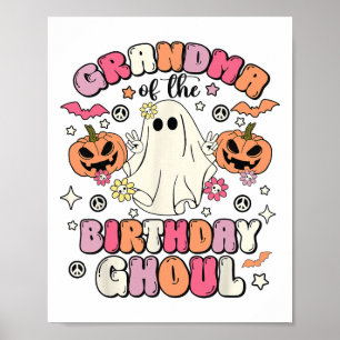 Poster Grand-Mère De L'Anniversaire Ghoul Super Halloween