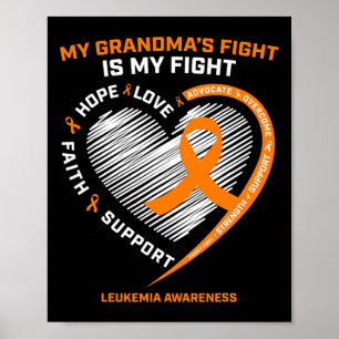 Poster Grand-mère de sensibilisation à la leucémie pour h