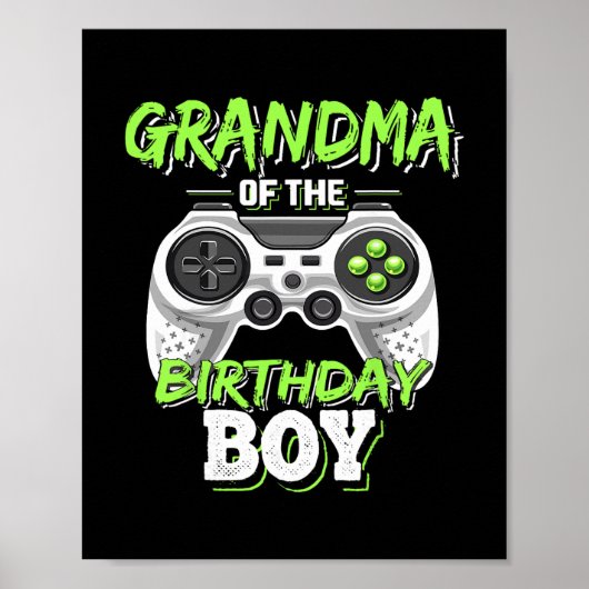 Poster Grand-mère du garçon d'anniversaire correspondant (Devant)