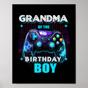 Poster Grand-mère du garçon d'anniversaire vidéo familial