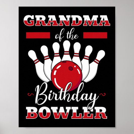Poster Grand-mère du lanceur d'anniversaire Fête d'annive (Devant)