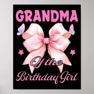 Poster Grand-mère fille d'anniversaire correspondant coqu