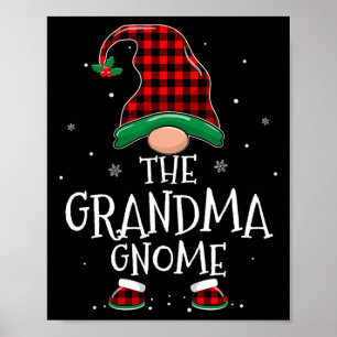 Poster Grand-mère Gnome Xmas Famille Correspondances Jeu