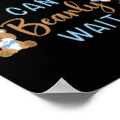 Poster Grand-mère peut attendre un Baby shower non sexist (Coin)