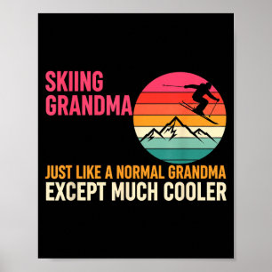 Poster Grand-mère skie comme une grand-mère normale