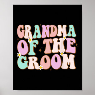 Poster Grand-Mère super De La Wedding shower Groom Grand-
