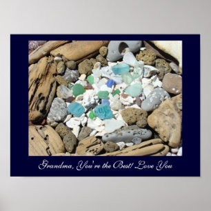 Poster Grand-mère, tu es la meilleure ! Love You art impr