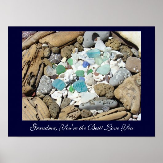 Poster Grand-mère, tu es la meilleure ! Love You art impr (Devant)