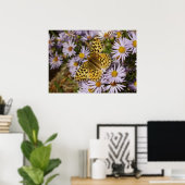 Poster Grand Nacré sur des Fleurs d'Aster au Grand Teton (Bureau à domicile)