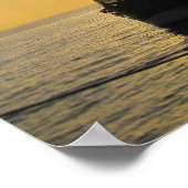 Poster Grand navire au coucher du soleil (Coin)