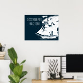 Poster Grand navire et nuages Nautique (Bureau à domicile)