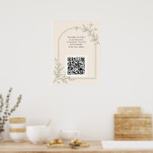 Poster Grand panneau de code QR pour site web de mariage (Cuisine)