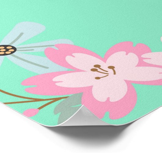 Poster Grand panneau de vente florale, panneau de vente a (Coin)