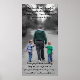 Poster grand-papa et petits-fils