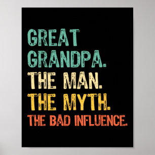 Poster Grand Papy L'Homme Le Mythe D Influence Drôle R