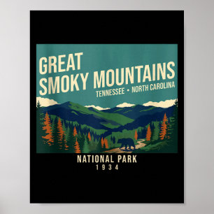 Poster Grand parc national des montagnes fumées tennessee