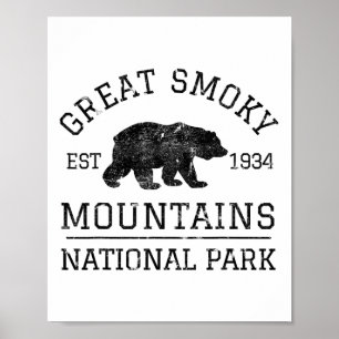 Poster Grand Parc National des Smoky Mountains Tennessee