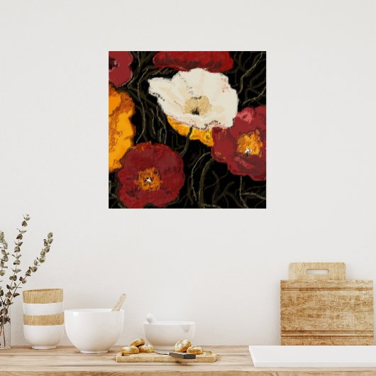 Poster grand pavot (Cuisine)