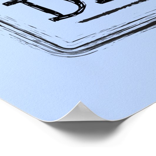 Poster Grand Pays Base Décence humaine Bleu (Coin)