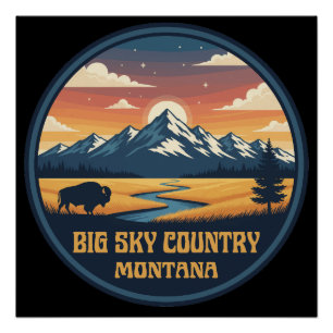 Poster Grand Pays Céleste Montana