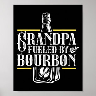 Poster Grand-Père Alimenté Par Boisson Bourbon Boire L