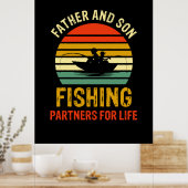 Poster Grand-Père Cite Père Et Son Partenaire De Pêche (Cuisine)