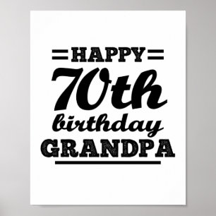 Poster grand-père de 70e anniversaire heureux