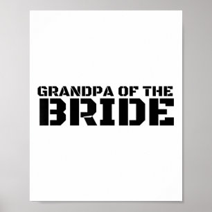 Poster Grand-Père De La Mariée Drôle Mariage Groom Party