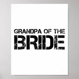 Poster Grand-Père De La Mariée Drôle Mariage Groom Party 