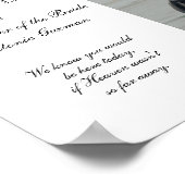 Poster Grand-père de la mariée Photo Mariage du siège com (Coin)