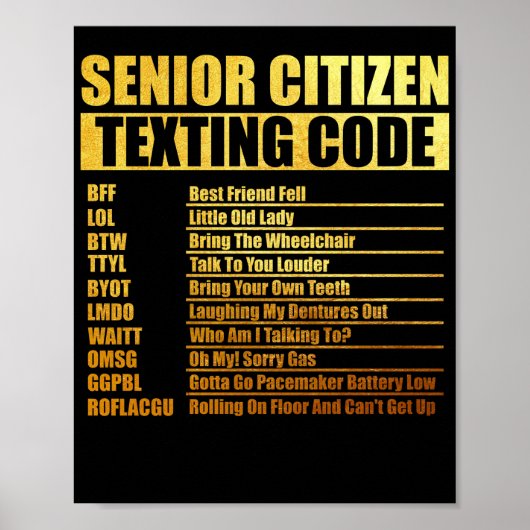 Poster Grand-père du Code de Textes pour les seniors (Devant)
