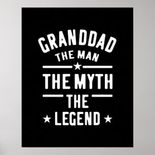 Poster Grand-père La Légende Du Mythe De L'Homme