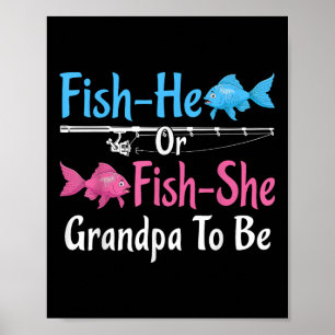 Poster Grand-père Poisson-il ou Poisson-elle pour révéler