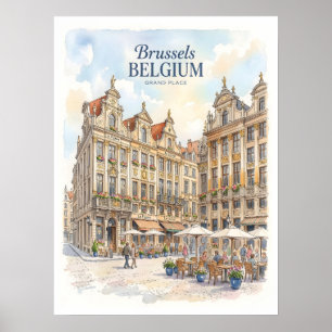 Poster Grand Place historique de Bruxelles