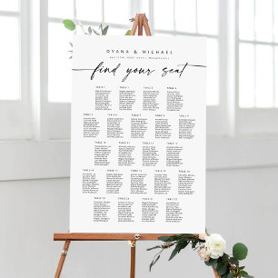 Poster Grand plan de table pour 22 tables Trouvez votre p
