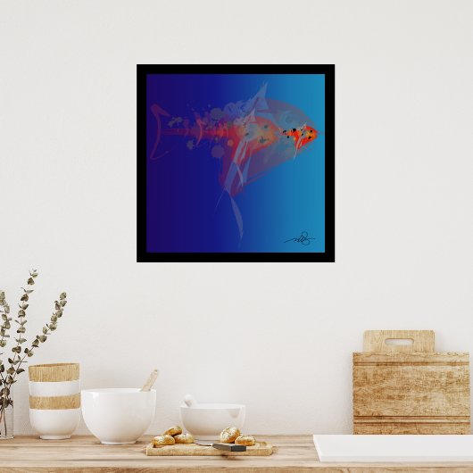 Poster Grand Poisson, Petit Poisson (Cuisine)