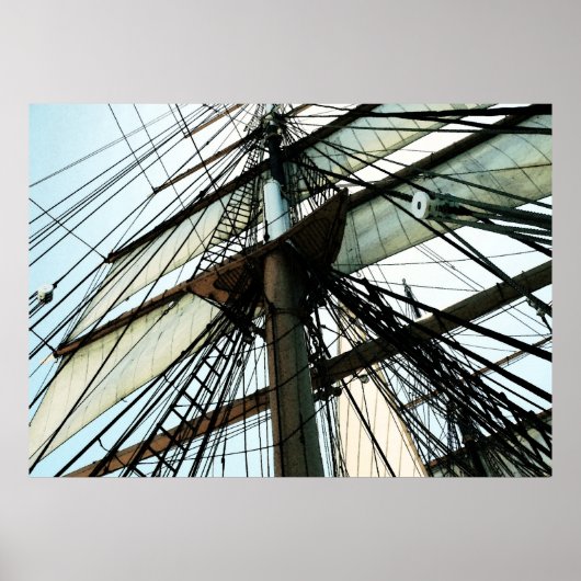 Poster Grand port et voiles (Devant)