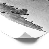 Poster Grand portrait de requin blanc moderne (Coin)