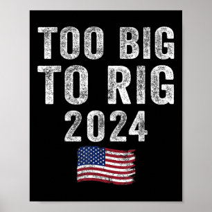 Poster Grand pour truquer Trump 2024 Citation drôle Homme