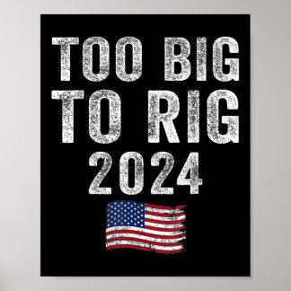 Poster Grand pour truquer Trump 2024 Citation drôle Homme