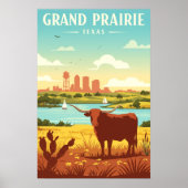 Poster Grand Prairie Texas vintage (Devant)