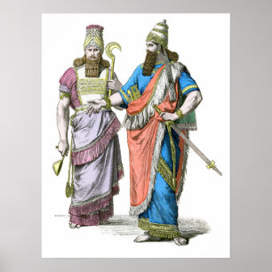 Poster Grand prêtre et roi assyriens