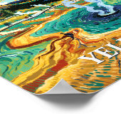 Poster Grand Prismatic Spring de Yellowstone Van Gogh sur (Coin)
