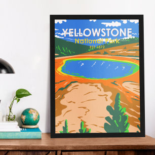Poster Grand Prismatic Spring du Parc national de Yellows