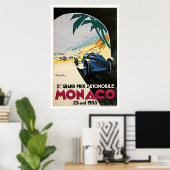 Poster Grand Prix automobile de Monaco (Bureau à domicile)