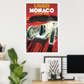 Poster Grand Prix automobile de Monaco Vintage (Bureau à domicile)