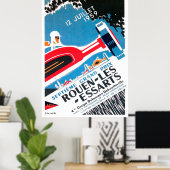 Poster Grand Prix automobile Rouen Les Essarts 1959 (Bureau à domicile)