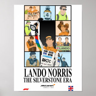 Poster Grand Prix britannique Lando Norris